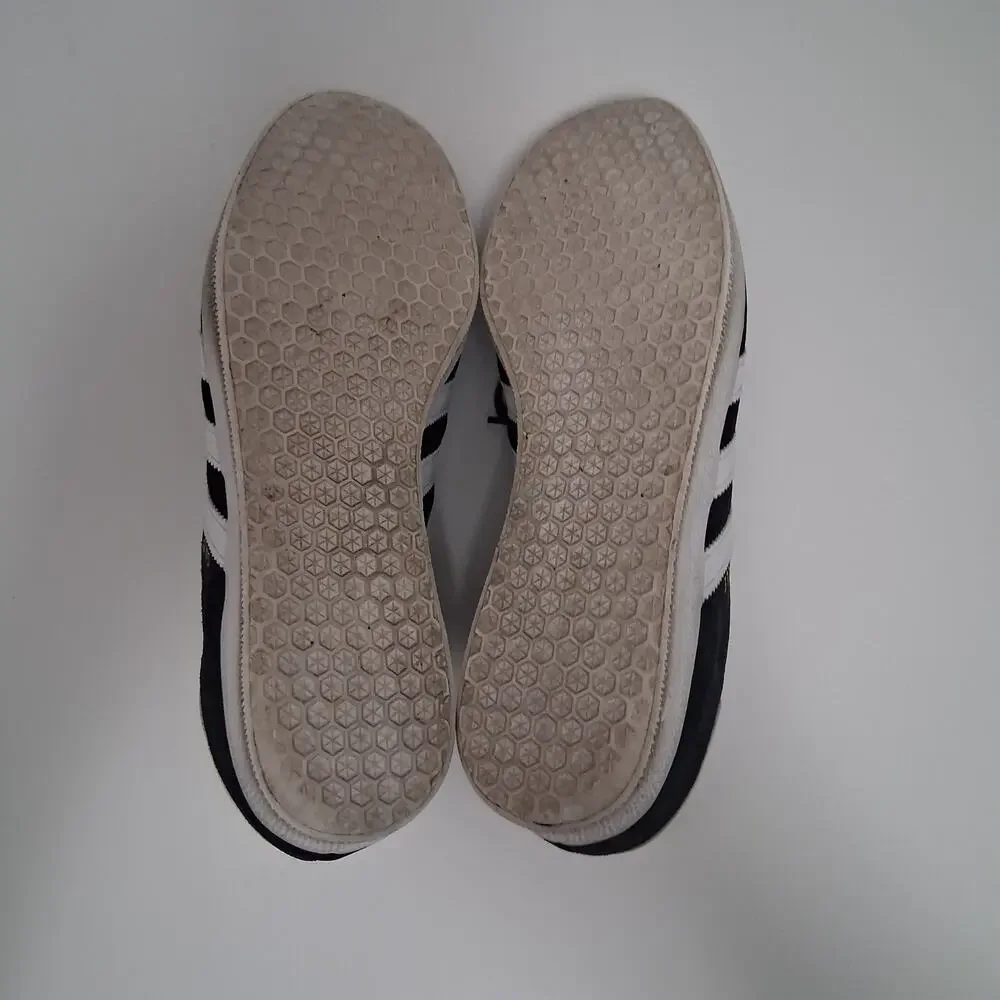 Adidas Gazelle Sneakers Men Black Suede Three White Stripes Street Casual -11
